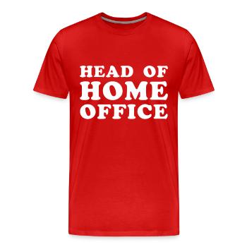 Leiterin des Home-Office-Mitarbeiters Freiberufler - Männer Premium Bio T-Shirt - Rot - Vorne - Damien (186cm)