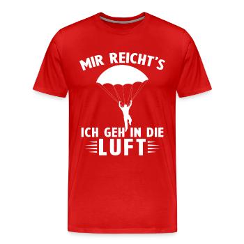 Mir reichts ich geh in die luft - Männer Premium Bio T-Shirt - Rot - Vorne - Damien (186cm)
