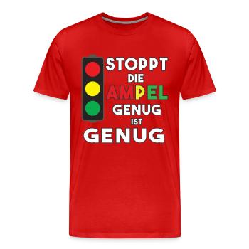 Arrêtez les feux de circulation - trop c’est trop - T-shirt bio Premium Homme - rouge - Devant - Damien (186cm)