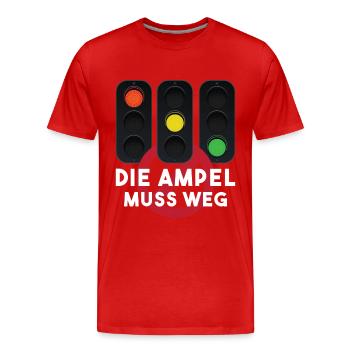 The traffic lights have to go - Men's Premium Organic T-Shirt - red - Front - Damien (186cm)