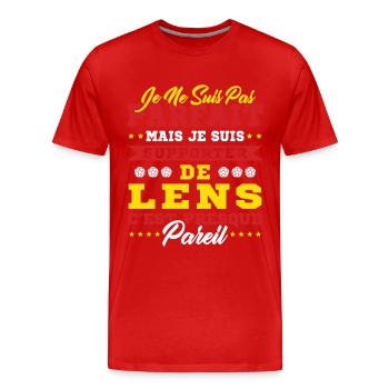 Gift idea for Lens supporters - Men's Premium Organic T-Shirt - red - Front - Damien (186cm)
