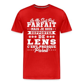 Gift idea for Lens supporters - Men's Premium Organic T-Shirt - red - Front - Damien (186cm)