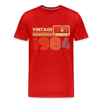Jahrgang 1984 Geburtstagsgeschenk - Männer Premium Bio T-Shirt - Rot - Vorne - Damien (186cm)