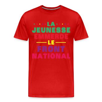 Fuck the National Front - Men's Premium Organic T-Shirt - red - Front - Damien (186cm)