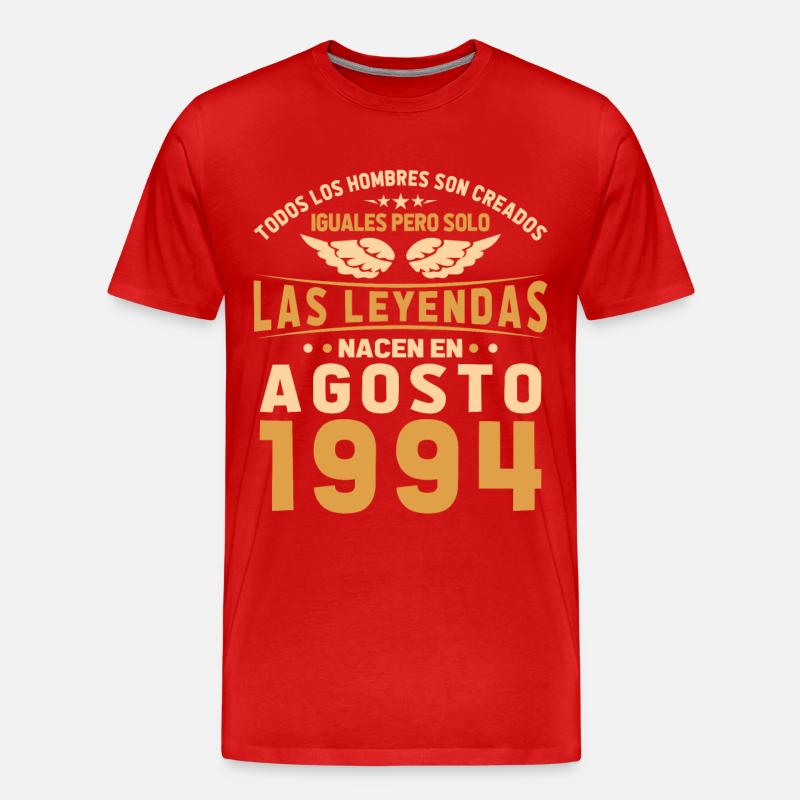 Die Legenden August 1994 - Männer Premium Bio T-Shirt - Rot