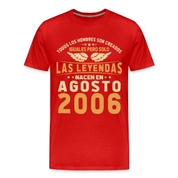The Legends August 2006 - Men's Premium Organic T-Shirt - red - Front - Damien (186cm)