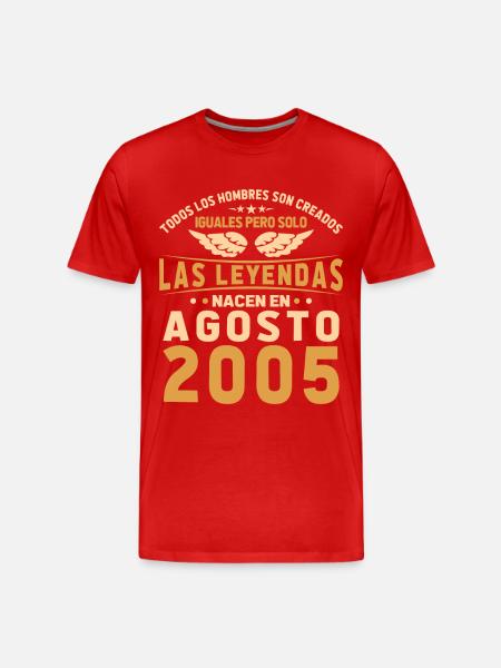 Die Legenden August 2005 - Männer Premium Bio T-Shirt - Rot