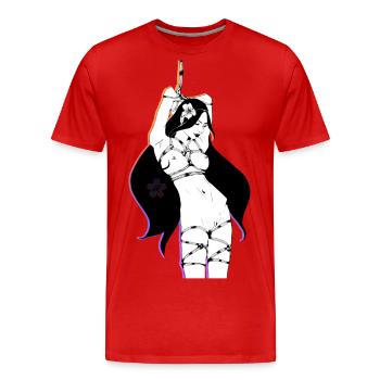 Shibari - Männer Premium Bio T-Shirt - Rot - Vorne - Damien (186cm)