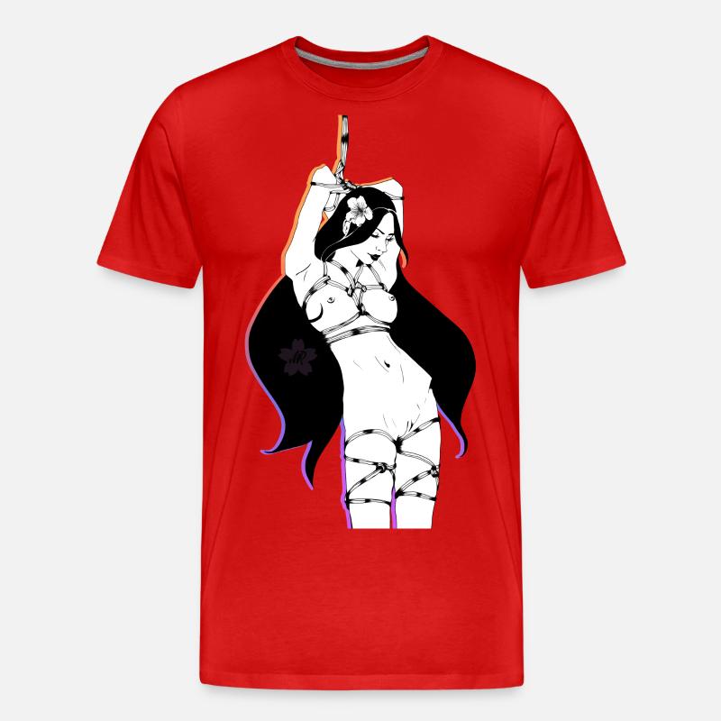 Shibari - Männer Premium Bio T-Shirt - Rot