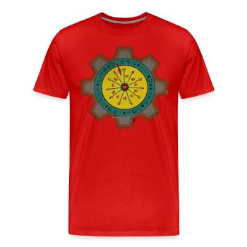 Symbole de l’infini - T-shirt bio Premium Homme - rouge - Devant - Damien (186cm)