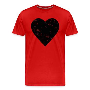 coeur noir - Black Lives Matter - gothique - T-shirt bio Premium Homme - rouge - Devant - Damien (186cm)