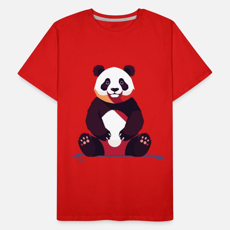 Panda Bear Drawing Cute Panda Animal Design Men's Premium Organic T-Shirt