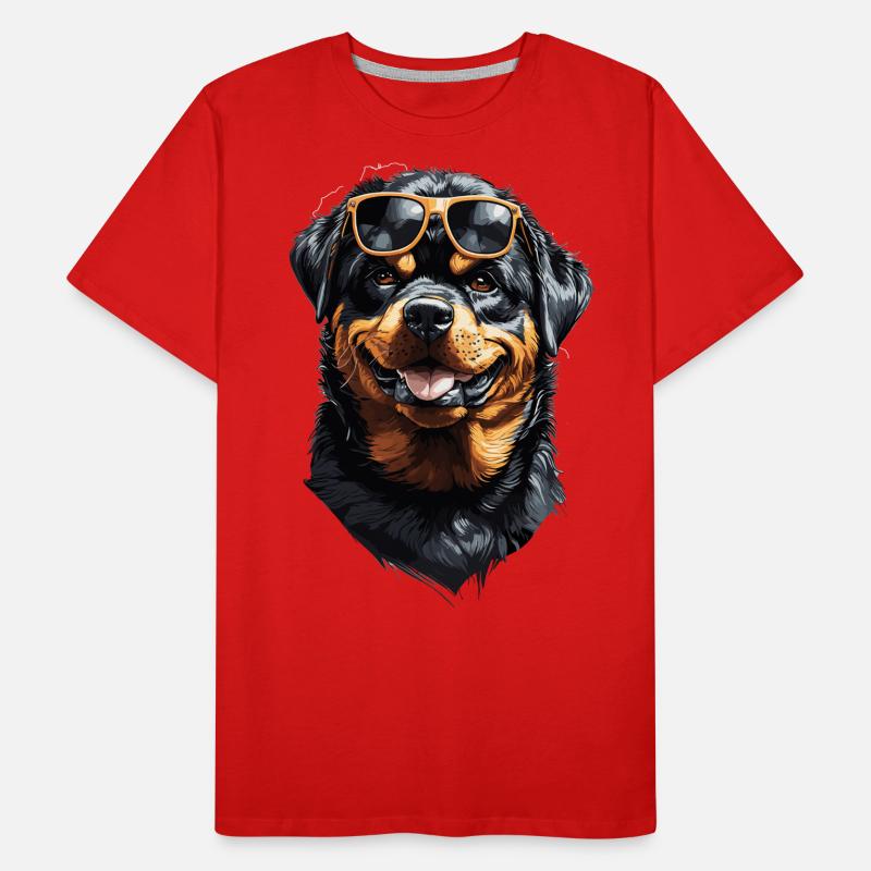 Cool Rottweiler ami chiens de compagnie Design T-shirt bio Premium Homme