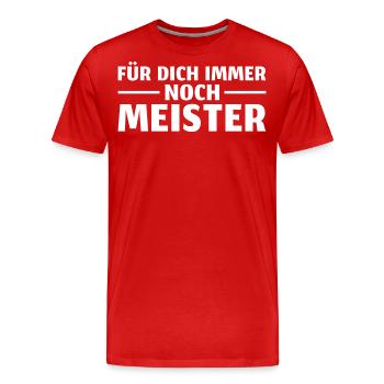 Handwerk Meisterprüfung bestanden - Männer Premium Bio T-Shirt - Rot - Vorne - Damien (186cm)