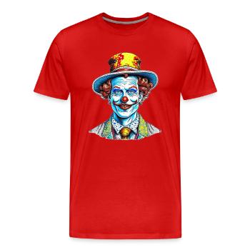 L’art du Joker - T-shirt bio Premium Homme - rouge - Devant - Damien (186cm)