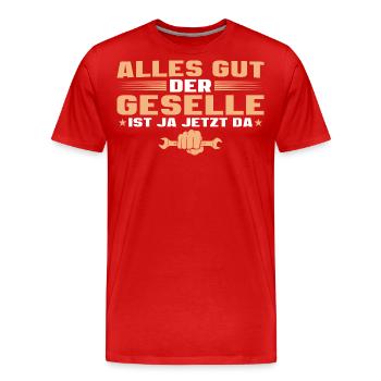 Kfz Mechatroniker Geselle - Männer Premium Bio T-Shirt - Rot - Vorne - Damien (186cm)