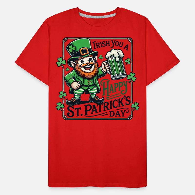 Irish St. Patrick's Day Leprechaun Men's Premium Organic T-Shirt