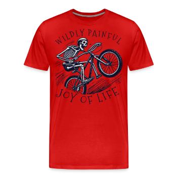 Vélo Follement Douloureux Joie De Vivre - T-shirt bio Premium Homme - rouge - Devant - Damien (186cm)