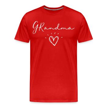 Grandma. Grandma gift - Men's Premium Organic T-Shirt - red - Front - Damien (186cm)