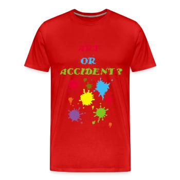 Art ou accident ? - T-shirt bio Premium Homme - rouge - Devant - Damien (186cm)