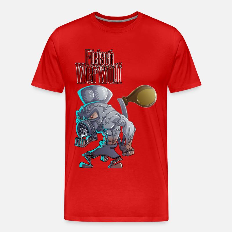 Fleischwerwolf - Männer Premium Bio T-Shirt - Rot