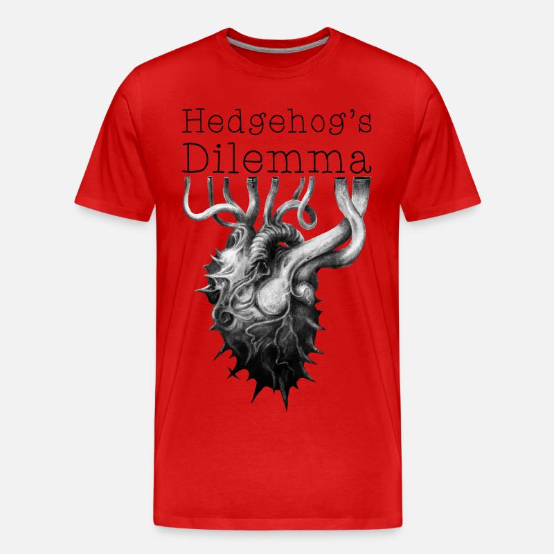 Igel-Dilemma - Männer Premium Bio T-Shirt - Rot