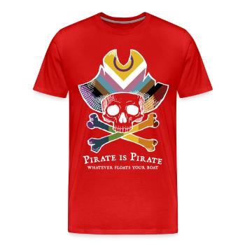 Pirate est Pirate - T-shirt bio Premium Homme - rouge - Devant - Damien (186cm)
