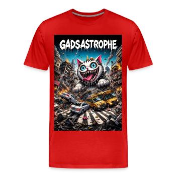 Gadsatrophe  - Männer Premium Bio T-Shirt - Rot - Vorne - Damien (186cm)