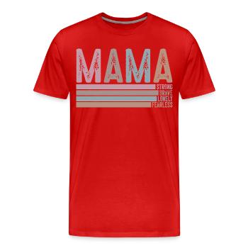 Maman - T-shirt bio Premium Homme - rouge - Devant - Damien (186cm)