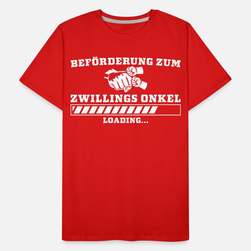 Zwillings Onkel Schwangerschaft ankündigen Männer Premium Bio T-Shirt