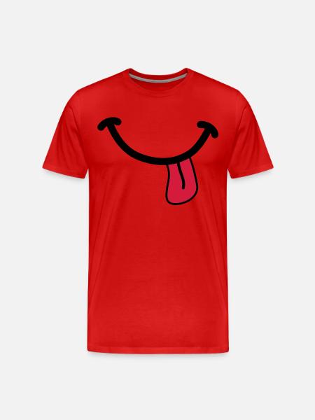 SMILEY - Men's Premium Organic T-Shirt - red