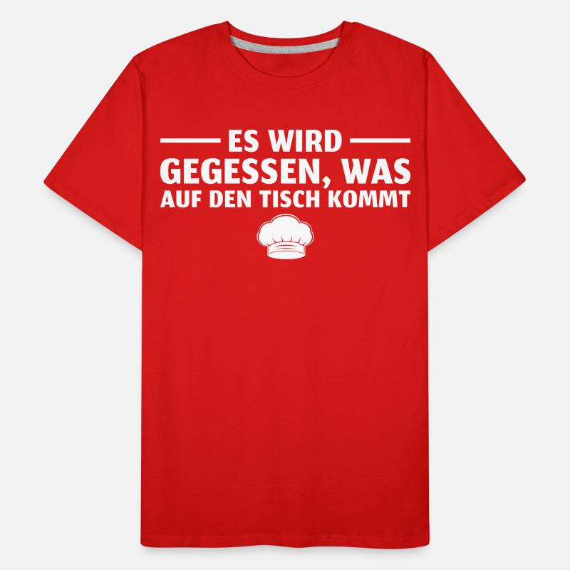Kochen Es wird gegessen Hobbykoch Männer Premium Bio T-Shirt