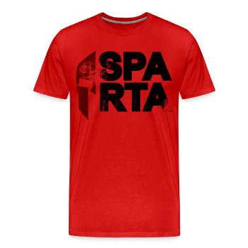 Sparta - Männer Premium Bio T-Shirt - Rot - Vorne - Damien (186cm)