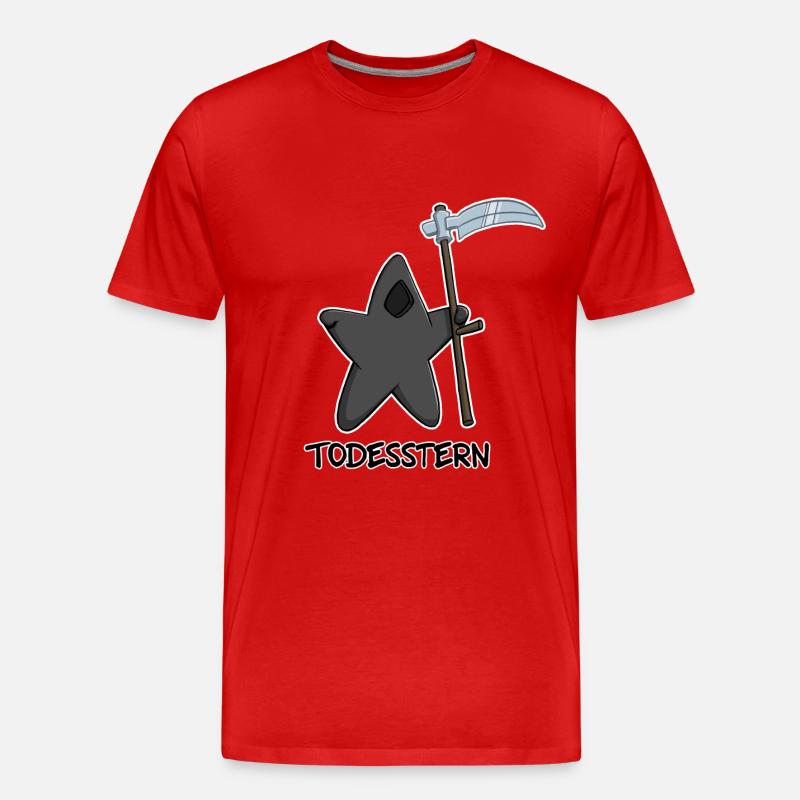 Todesstern - Männer Premium Bio T-Shirt - Rot