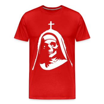 Invoquez la nonne d’horreur surnaturelle captivante, S - T-shirt bio Premium Homme - rouge - Devant - Damien (186cm)