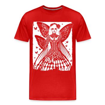 Fairycore Aesthetics Skeleton Fairy Goth Gothic G - Men's Premium Organic T-Shirt - red - Front - Damien (186cm)