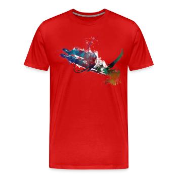Bungee-Sprung #bungee - Männer Premium Bio T-Shirt - Rot - Vorne - Damien (186cm)