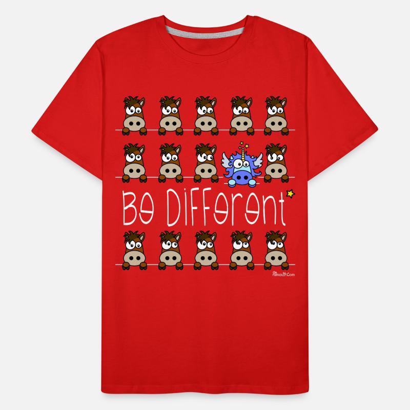 Licorne Bleu - Be Different, WT T-shirt bio Premium Homme