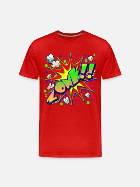 Comic Book ZONK - Men's Premium Organic T-Shirt - red