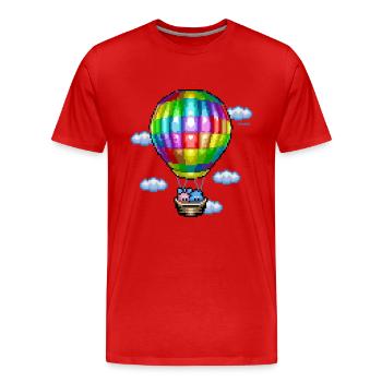 hot air balloon - Men's Premium Organic T-Shirt - red - Front - Damien (186cm)