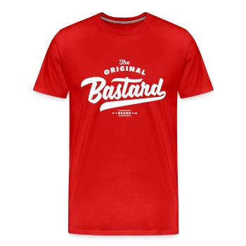 Bastard - Männer Premium Bio T-Shirt - Rot - Vorne - Damien (186cm)
