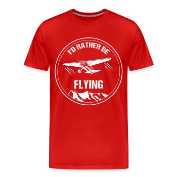 Plutôt volant pilote cadeau avion de Noël - T-shirt bio Premium Homme - rouge - Devant - Damien (186cm)