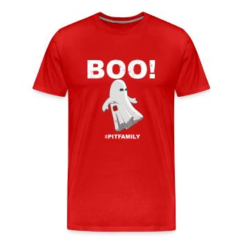 buh - Männer Premium Bio T-Shirt - Rot - Vorne - Damien (186cm)