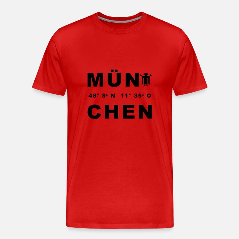 München - Männer Premium Bio T-Shirt - Rot