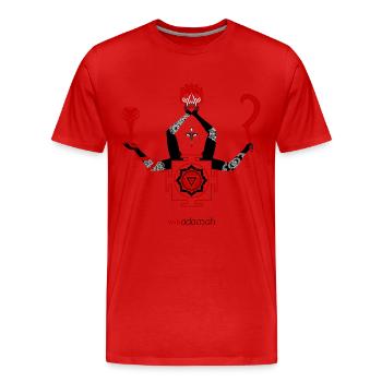 Noir déesse Kali - T-shirt bio Premium Homme - rouge - Devant - Damien (186cm)