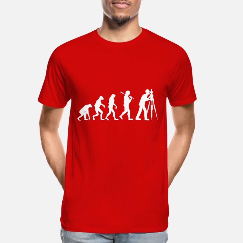 Evolution engineer surveying gift profession Men's Premium Organic T-Shirt