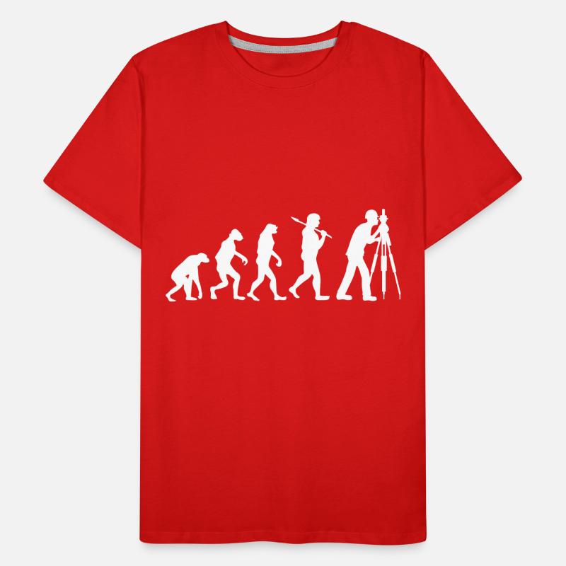 Evolution engineer surveying gift profession Men's Premium Organic T-Shirt
