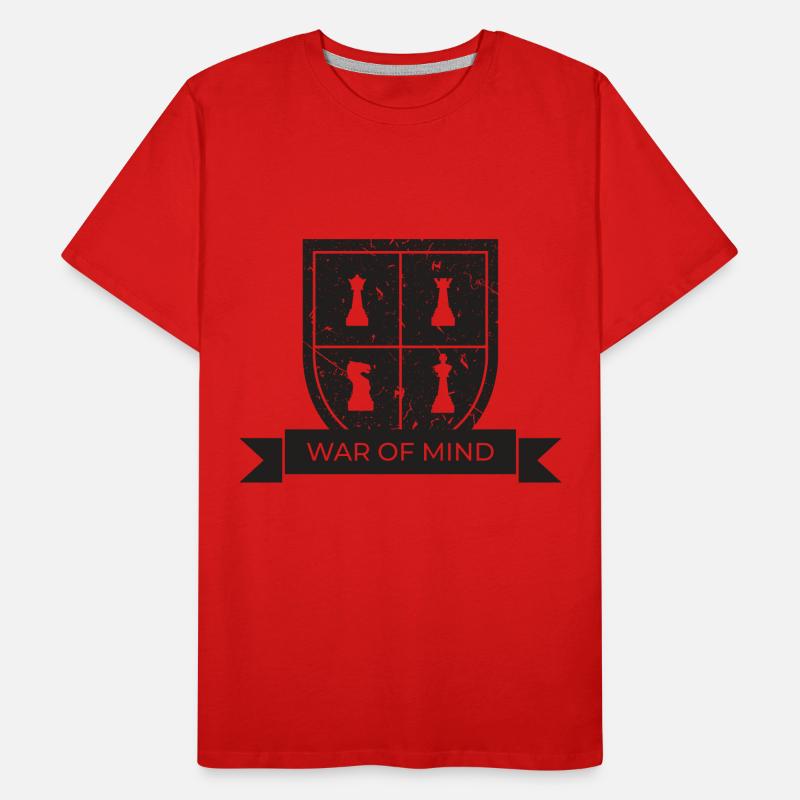 Chess emblem shield gift player idea playing Men's Premium Organic T-Shirt