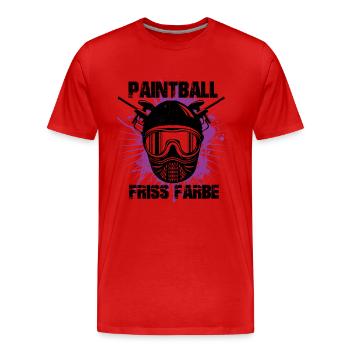 Paintball - couleur Friss - T-shirt bio Premium Homme - rouge - Devant - Damien (186cm)
