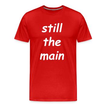 StillTheMain Geschenk HandOfBlood Youtuber Idee - Männer Premium Bio T-Shirt - Rot - Vorne - Damien (186cm)